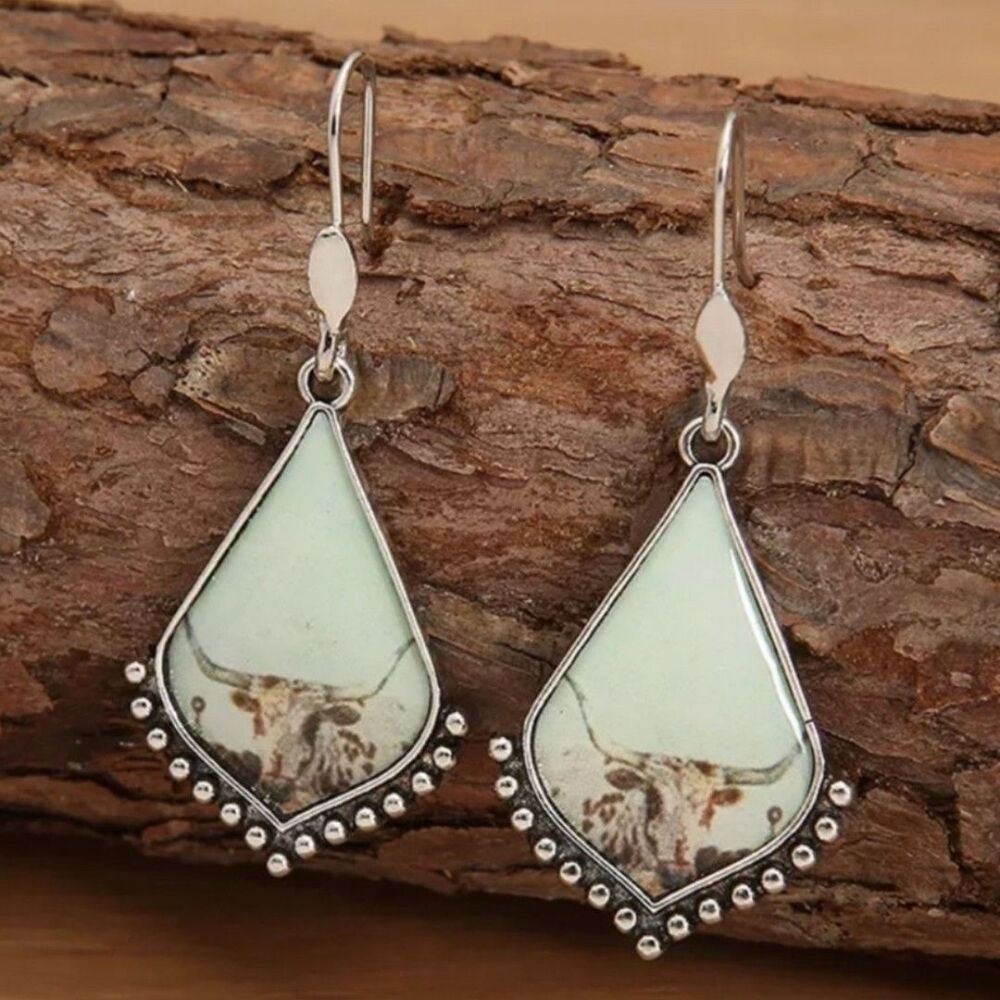 Longhorn‎ Earrings Windmill Western Country